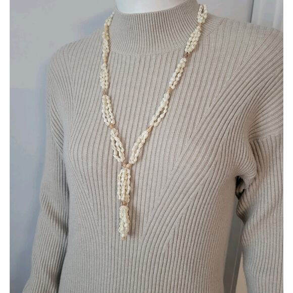 Abercrombie & Fitch Mockneck Sweater Dress Women's Sz. Small Tall Beige Ribbed - Picture 2 of 6